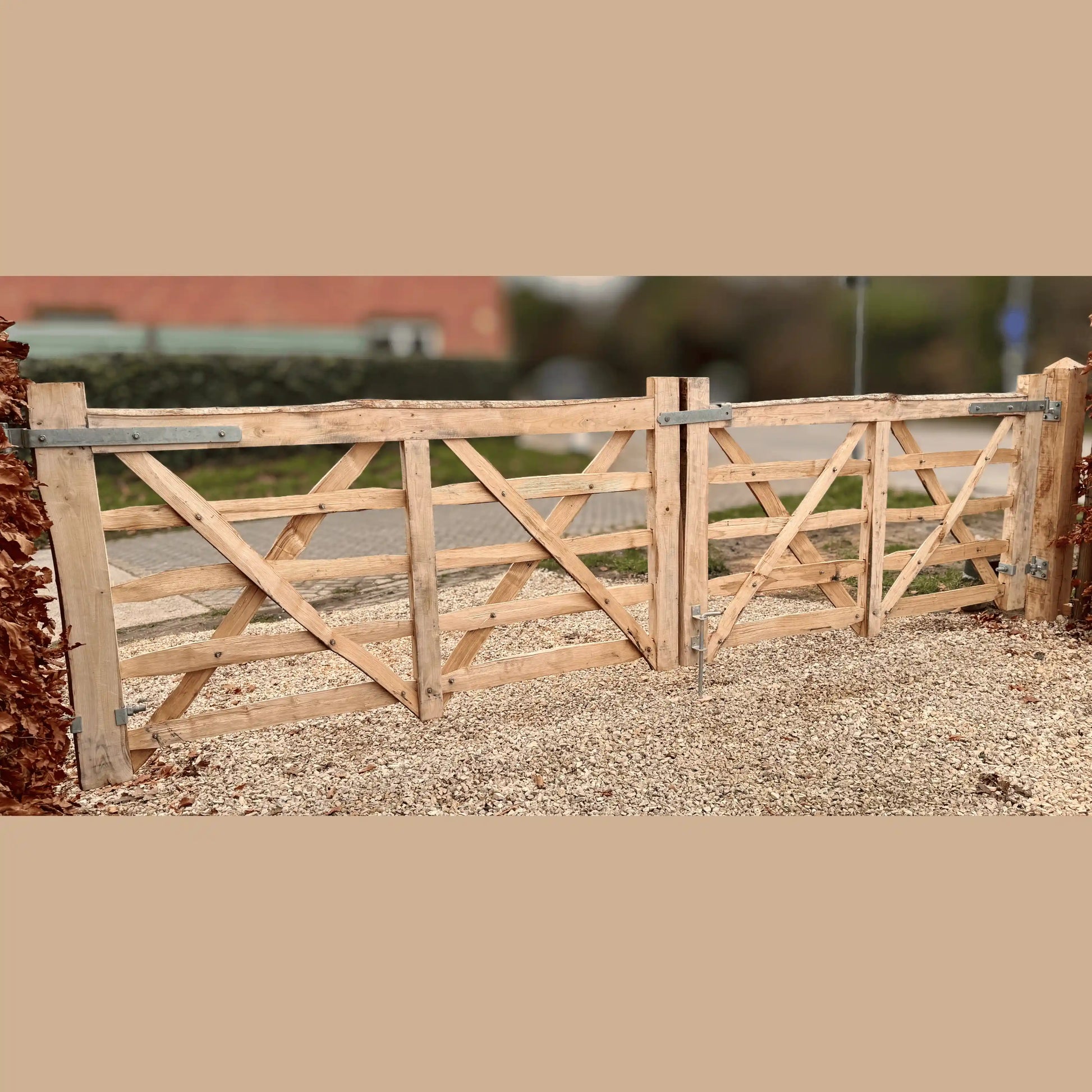 houten veldpoort kastanje