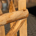 Kastanje Poort Geschroefd - Natuurhout