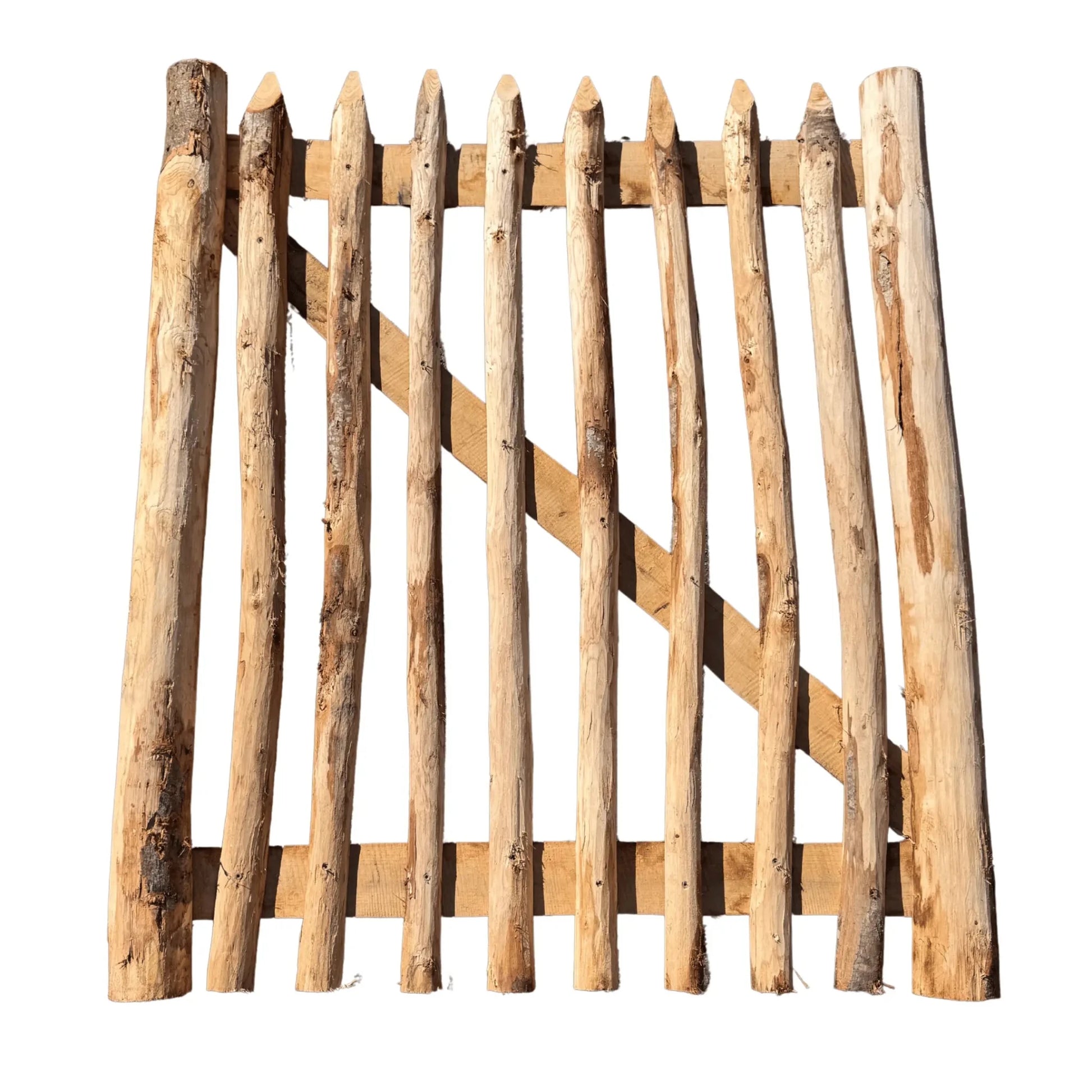 Kastanje Poort Geschroefd - Natuurhout