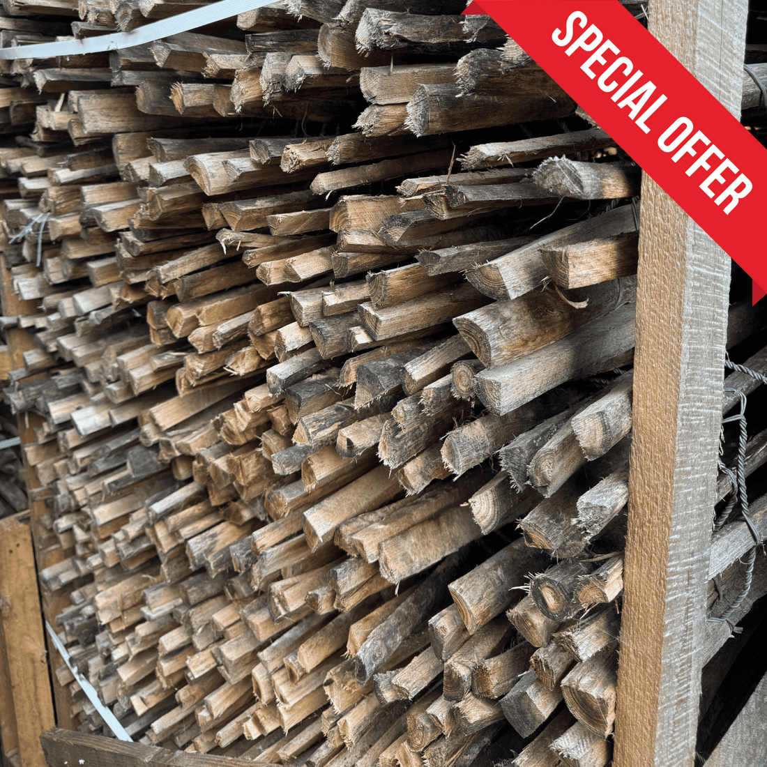 Robinia Hekwerk - 1.00m hoog (7/9cm) - Natuurhout