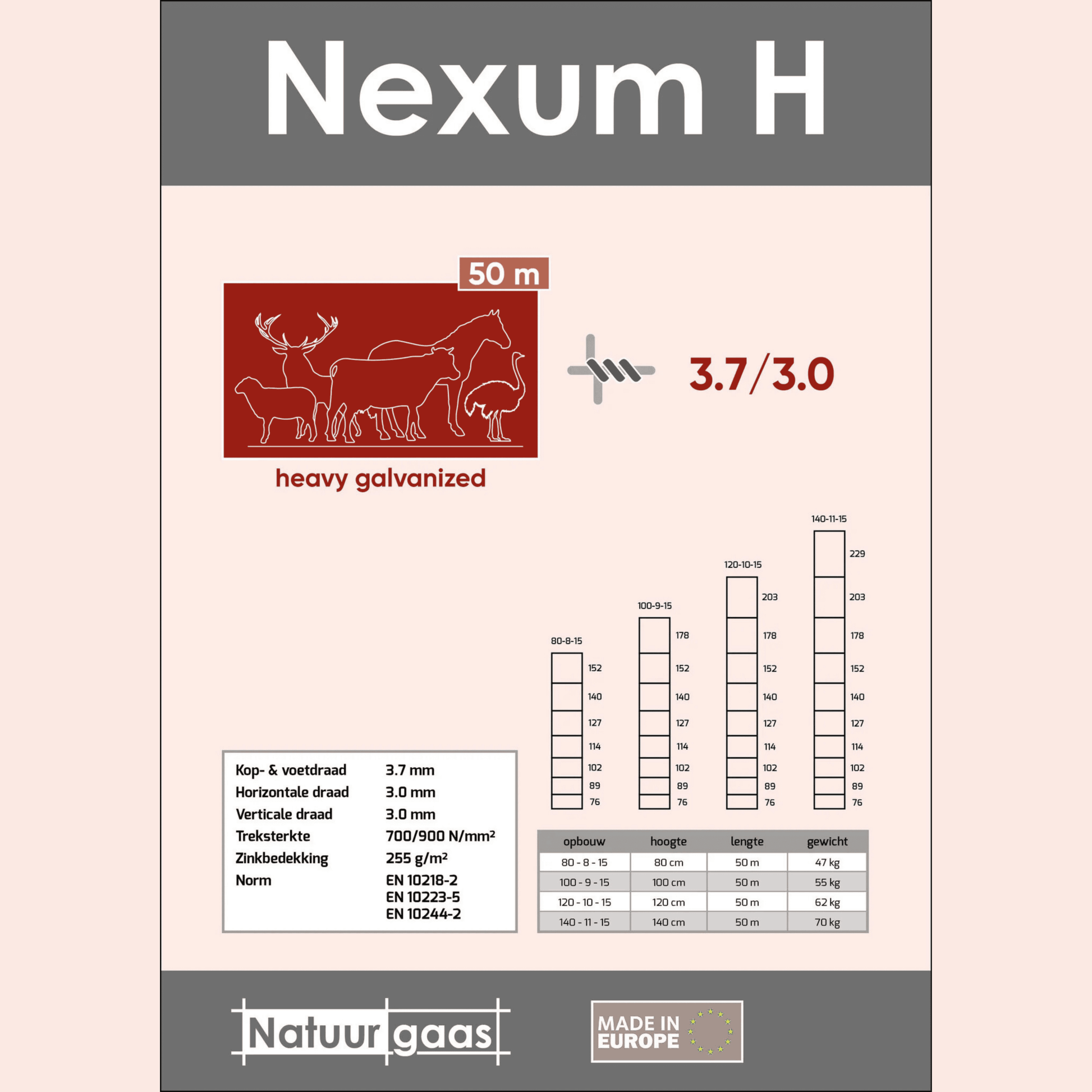 Schapengaas Nexum Zwaar - Natuurhout
